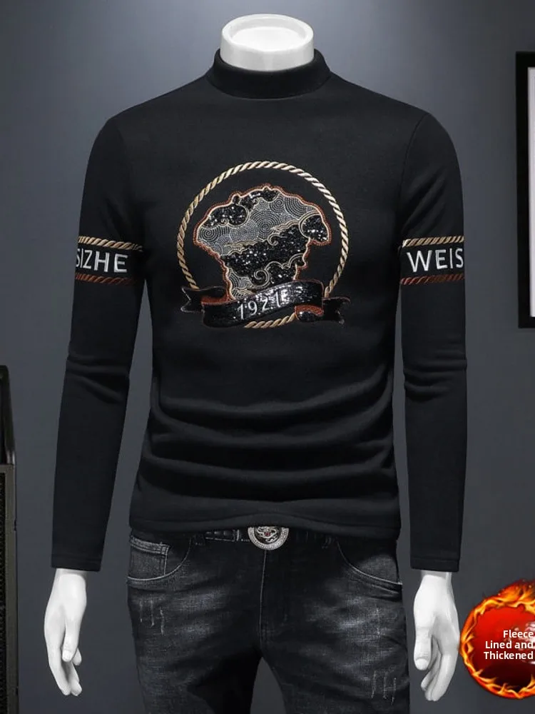 Raidy Boer Men's Thiened Fce Long Sve T-irt f High Collar Double Sided Velvet Base Layer Winter 2025 New Sle
Raidy Boer Men's Thiened Fce Long Sve T-irt f High Collar Double Sided Velvet Base Layer Winter 2025 New Sle