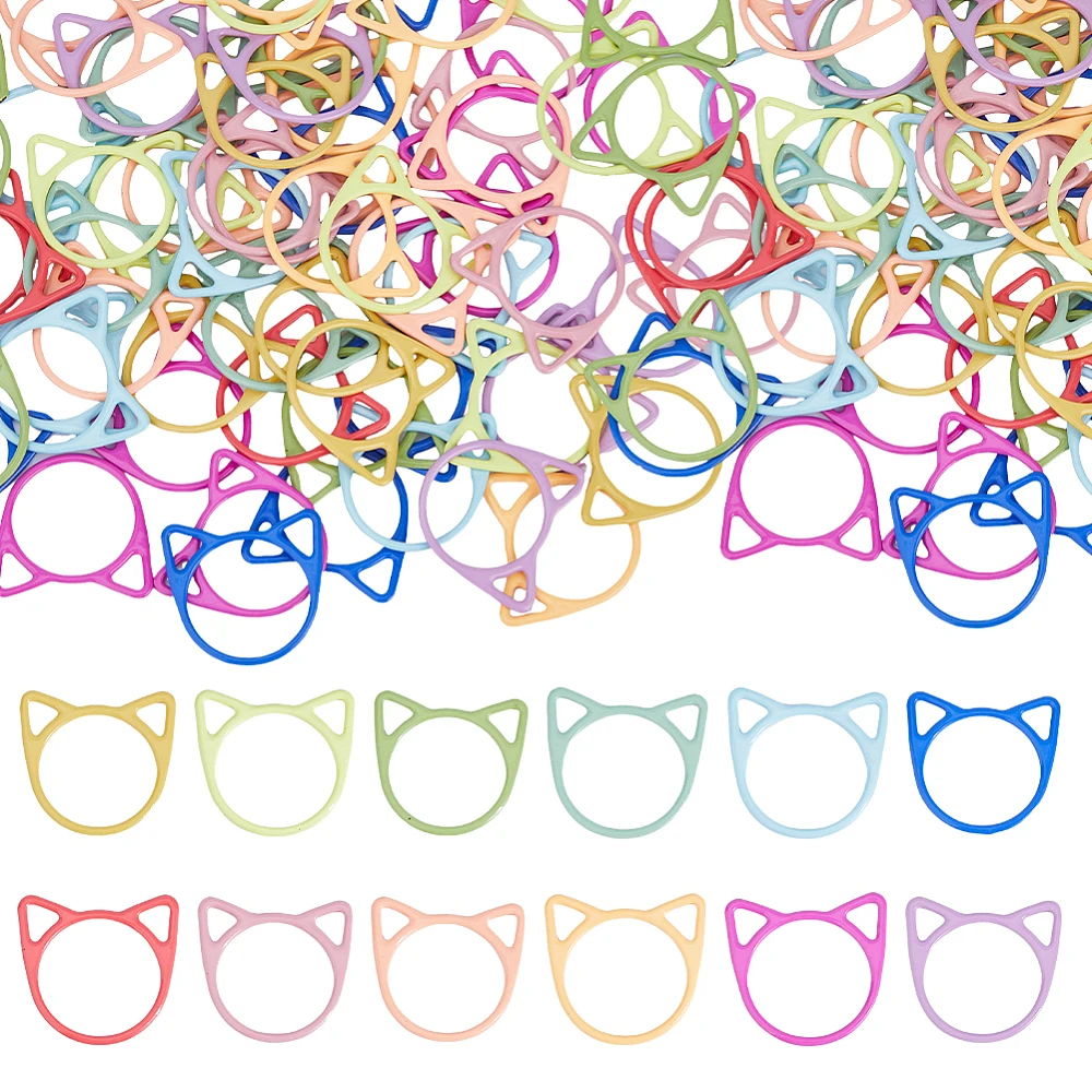 96Pcs 12 Colors Baking Paint Iron Stitch Markers Cat Head Mixed Color 2.05x2.15x0.15cm Inner Diameter: 1.6cm 8pcs/color
96Pcs 12 Colors Baking Paint Iron Stitch Markers Cat Head Mixed Color 2.05x2.15x0.15cm Inner Diameter: 1.6cm 8pcs/color