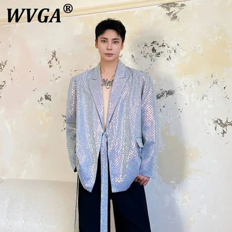 WVGA, весенне-осенний новый мужской пиджак с длинными рукавами и блестками, модный нишевый шикарный повседневный костюм-пальто W7268
WVGA, весенне-осенний новый мужской пиджак с длинными рукавами и блестками, модный нишевый шикарный повседневный костюм-пальто W7268