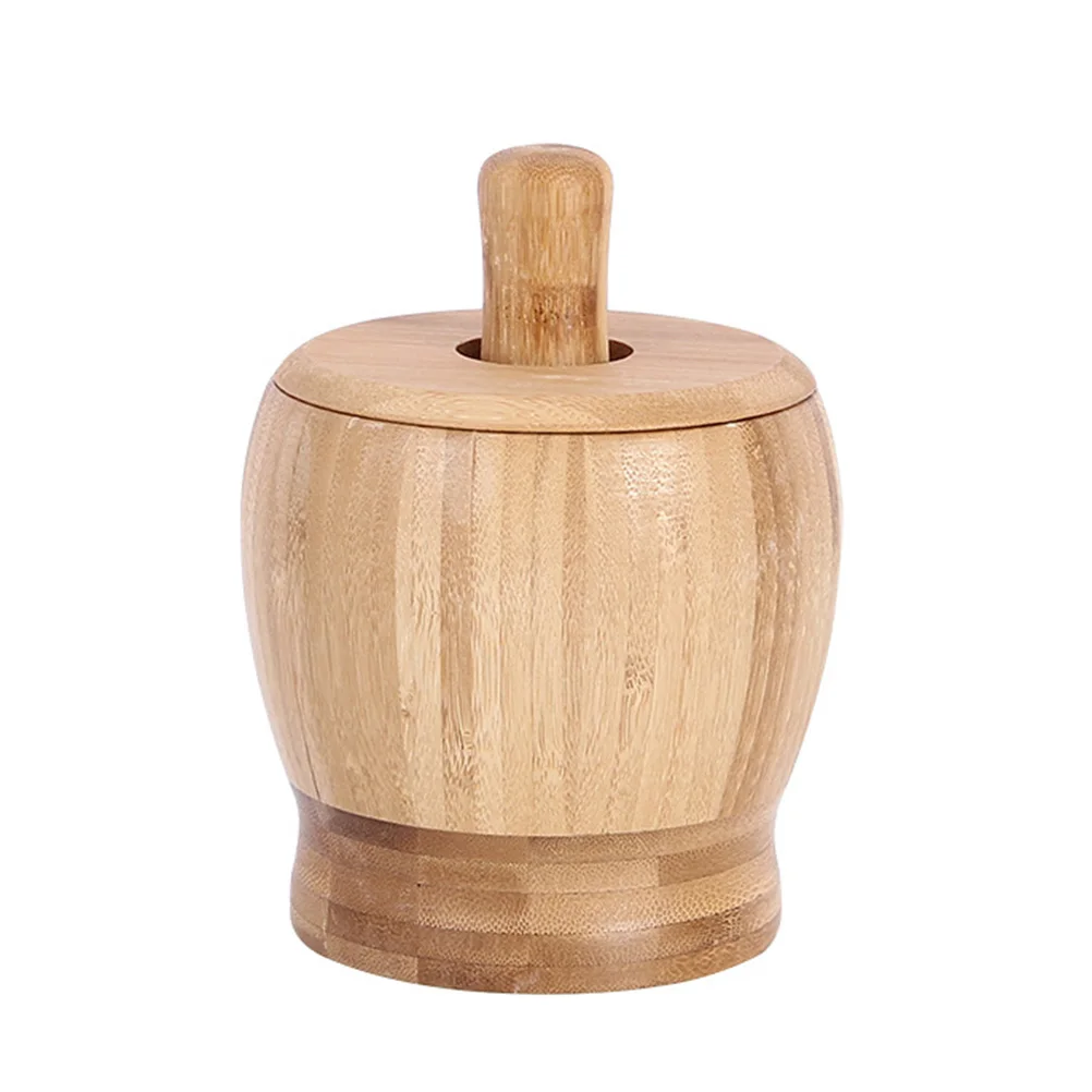 Garlic Pounder with Cover Household Food Grinder and Pestle Press Pot Bamboo Kitchen Accessories
Garlic Pounder with Cover Household Food Grinder and Pestle Press Pot Bamboo Kitchen Accessories