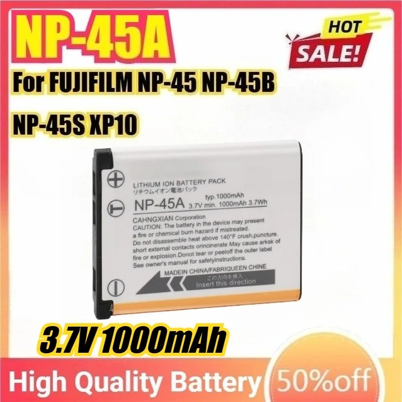 New NP-45A NP45A 3.7V 1000mAh Replacement Battery For FUJIFILM NP-45 NP-45B NP-45S XP10 XP11 J38 Z70 Z35 J40 J20 Nikon EN-EL10
New NP-45A NP45A 3.7V 1000mAh Replacement Battery For FUJIFILM NP-45 NP-45B NP-45S XP10 XP11 J38 Z70 Z35 J40 J20 Nikon EN-EL10