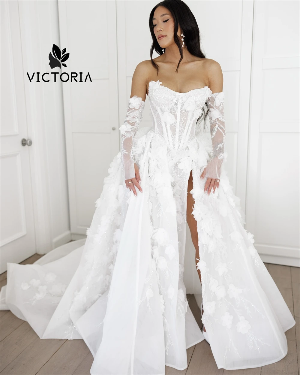 Enjoyable White 3D Flowers Wedding Dress 2025 Sweetheart Brides Beads Floral Dubai Bridal Gowns A Line robe de mariée Customized
Enjoyable White 3D Flowers Wedding Dress 2025 Sweetheart Brides Beads Floral Dubai Bridal Gowns A Line robe de mariée Customized