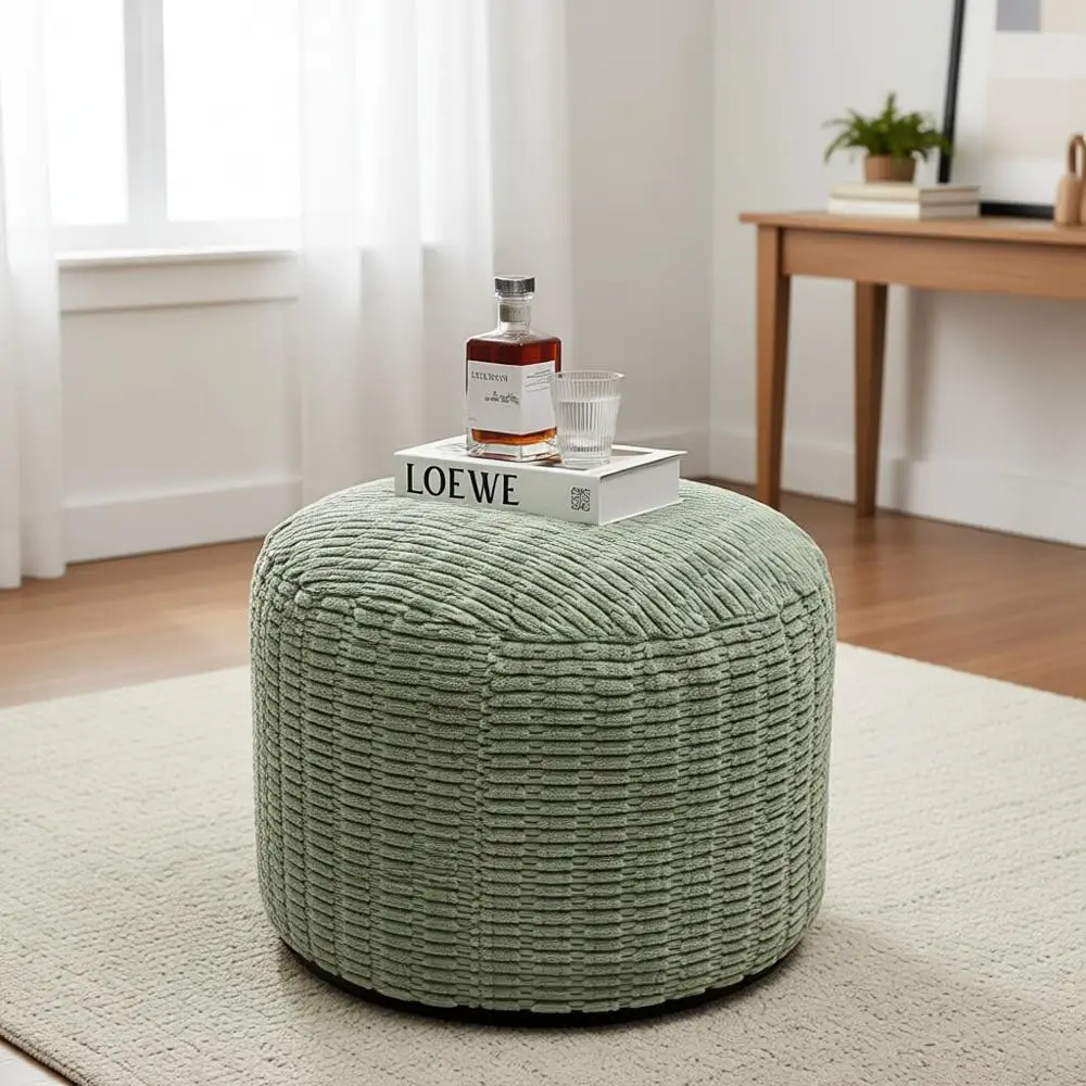 Зеленый пуф-хранилище с мягким сиденьем, 20 x 15, для декора дома в гостиной или спальне
Зеленый пуф-хранилище с мягким сиденьем, 20 x 15, для декора дома в гостиной или спальне