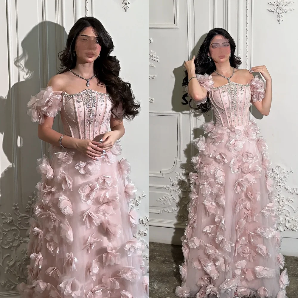 Customized Exquisite Off the Shoulder Sleeveless Evening Dress Delicate Flowers Homecoming Dresses Luxury Tulle Party Gowns
Customized Exquisite Off the Shoulder Sleeveless Evening Dress Delicate Flowers Homecoming Dresses Luxury Tulle Party Gowns