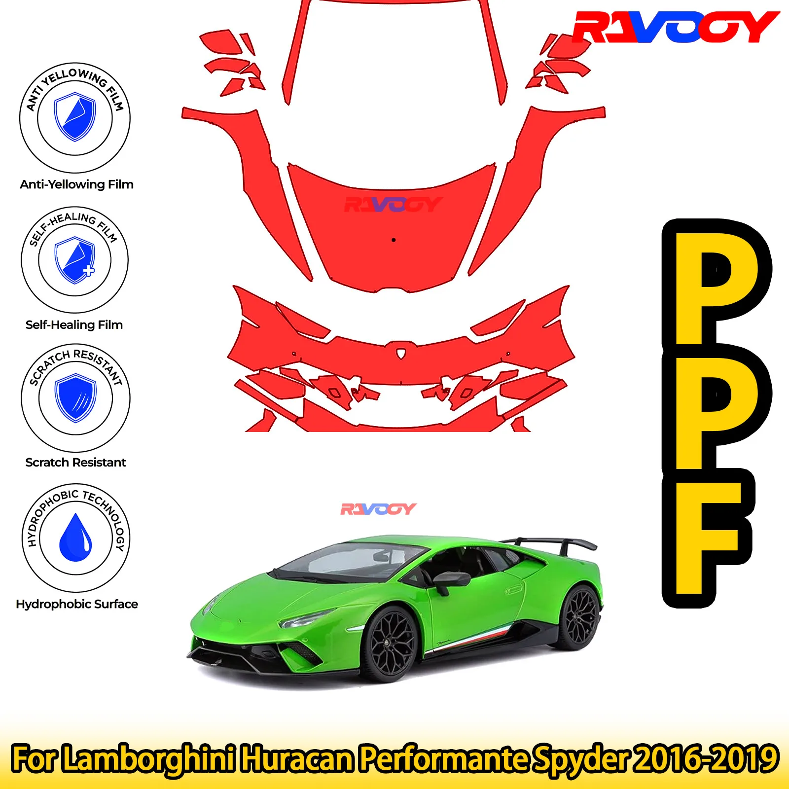 Для Lamborghini Huracan Performante Spyder 2016-2019 глянцевая матовая черная предварительно вырезанная передняя защитная пленка PPF Kit
Для Lamborghini Huracan Performante Spyder 2016-2019 глянцевая матовая черная предварительно вырезанная передняя защитная пленка PPF Kit