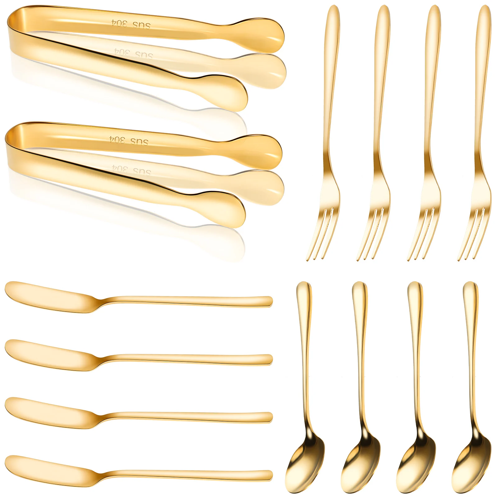 14 Pieces Coffee Spoon Sugar Tongs Set Golden Stainless Steel Serving Forks Dessert Spoons Charcuterie Utensils Mini Tongs Fruit
14 Pieces Coffee Spoon Sugar Tongs Set Golden Stainless Steel Serving Forks Dessert Spoons Charcuterie Utensils Mini Tongs Fruit