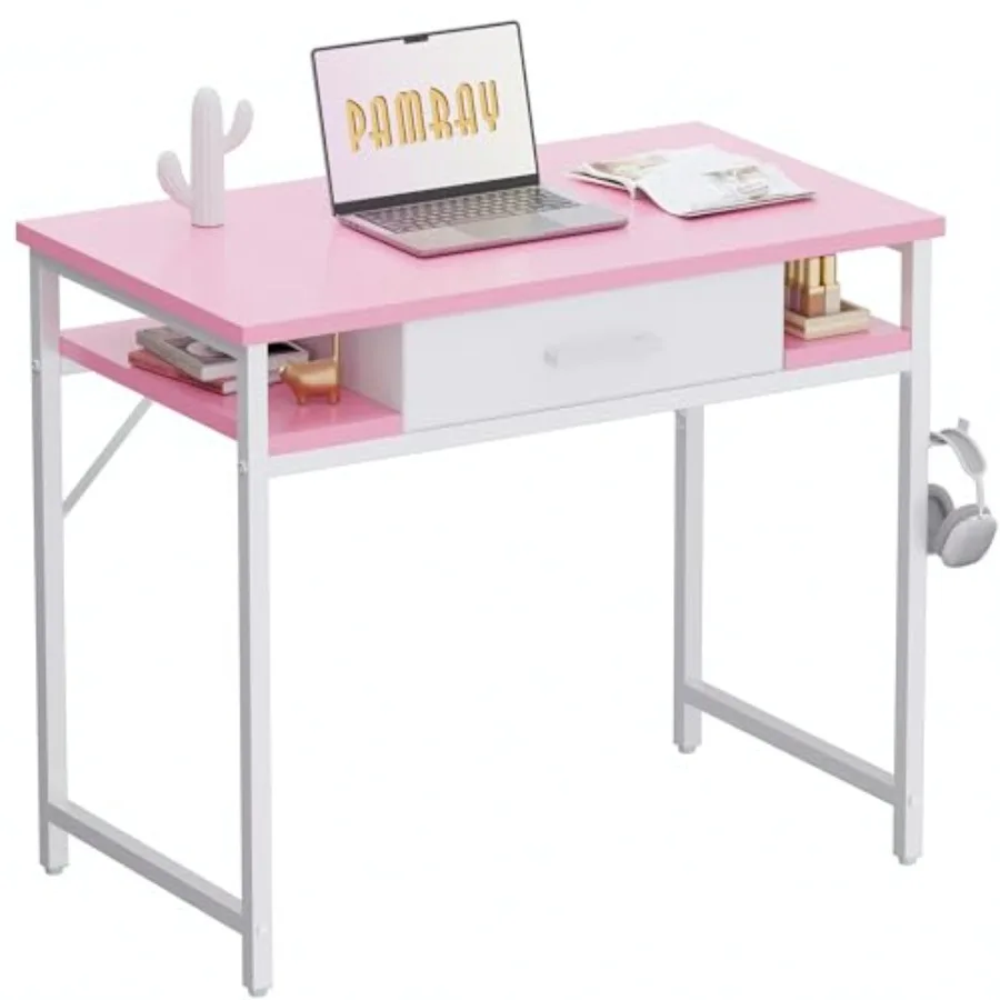 32 Inch Small Computer Desk with Drawer and Shelves Simple Study Work Table for Bedroom
32 Inch Small Computer Desk with Drawer and Shelves Simple Study Work Table for Bedroom