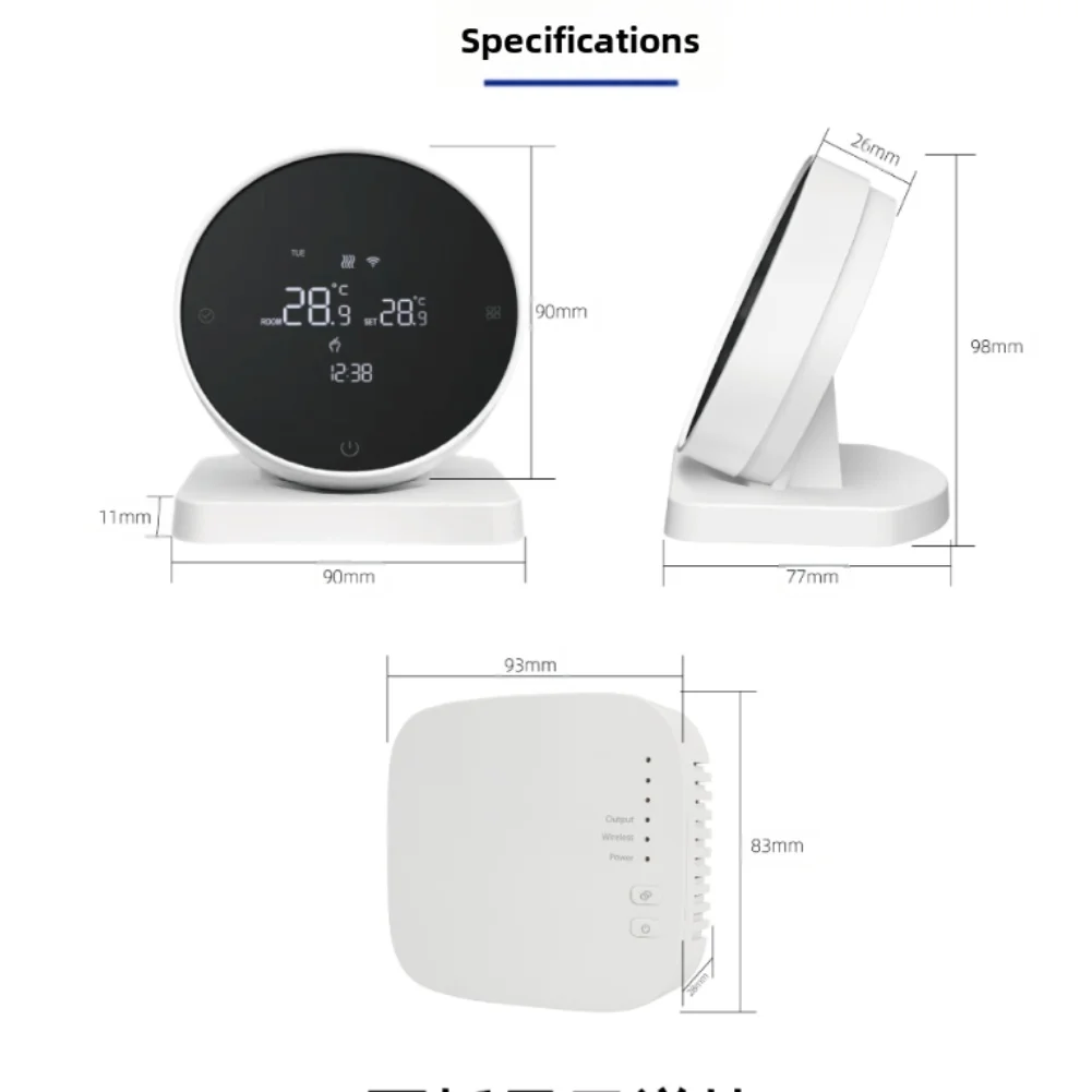 Wireless Smart Thermostat with WiFi Works for For ALEXA and For tuya Assistant Programmable Temperature Settings
Wireless Smart Thermostat with WiFi Works for For ALEXA and For tuya Assistant Programmable Temperature Settings