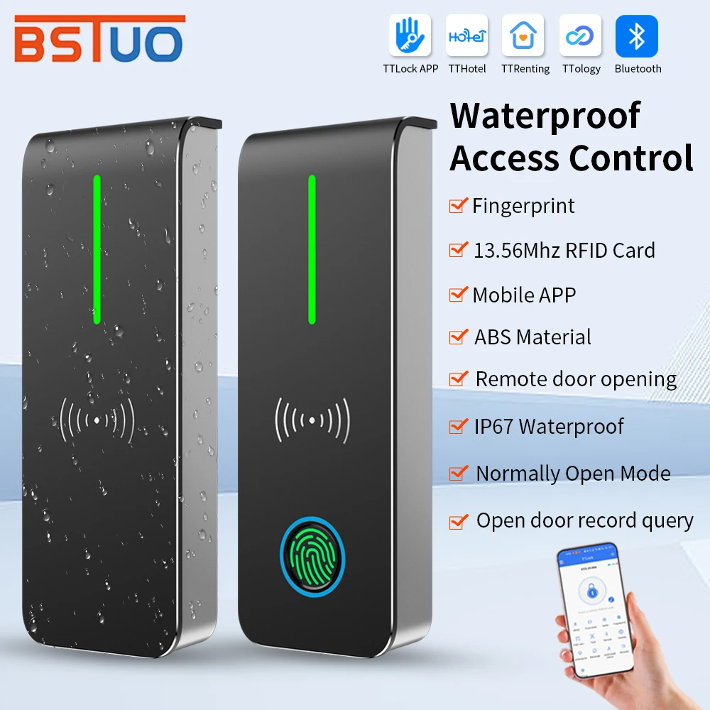 TTLock NFC IP67 Access Control 13.56MHZ Card APP Bluetooth Remote Door Opening Normally Open Mode with Record Query Function
TTLock NFC IP67 Access Control 13.56MHZ Card APP Bluetooth Remote Door Opening Normally Open Mode with Record Query Function