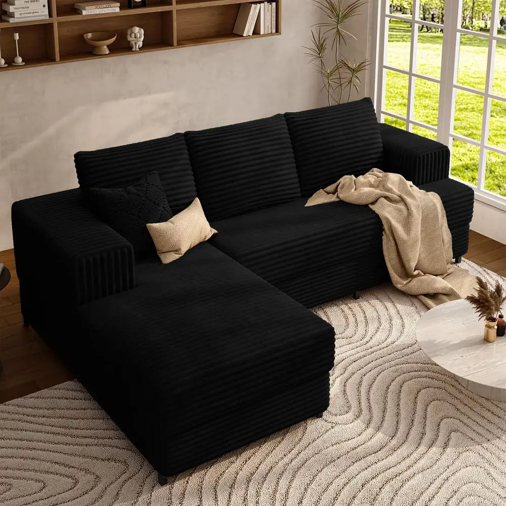 Г-образный секционный диван с шезлонгом, железный каркас, вельветовая ткань, черный, для гостиной, спальни или офиса
Г-образный секционный диван с шезлонгом, железный каркас, вельветовая ткань, черный, для гостиной, спальни или офиса