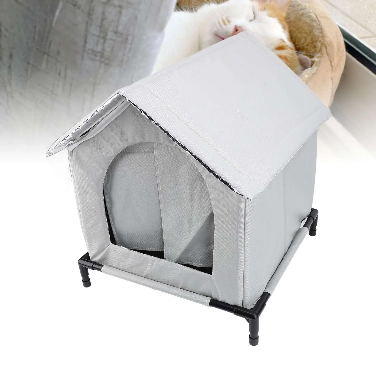 Cat Winter Shelter Weather Proof Bite Resistant Winter Outside Cat Tent Enclosed Tent Spacious Outdoor Cat House for Stray Cat
Cat Winter Shelter Weather Proof Bite Resistant Winter Outside Cat Tent Enclosed Tent Spacious Outdoor Cat House for Stray Cat