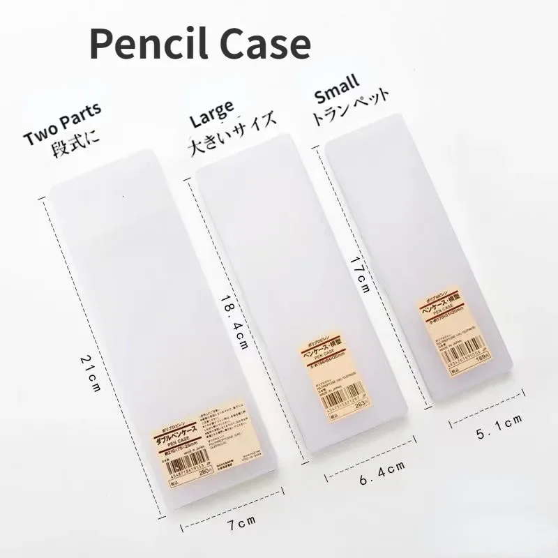 Simple Transparent Pencil Case Mujis Style Pen Box L/S Size Frosted Plastic Pens Storage for School Office Stationery Box
Simple Transparent Pencil Case Mujis Style Pen Box L/S Size Frosted Plastic Pens Storage for School Office Stationery Box