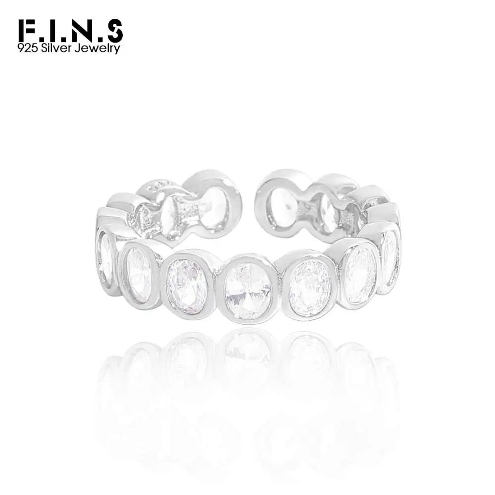 F.I.N.S Luxury Zircon S925 Sterling Silver Opening Ring Oval Geometric CZ Index Mid Finger Wedding Fine Jewelry Accessories
F.I.N.S Luxury Zircon S925 Sterling Silver Opening Ring Oval Geometric CZ Index Mid Finger Wedding Fine Jewelry Accessories