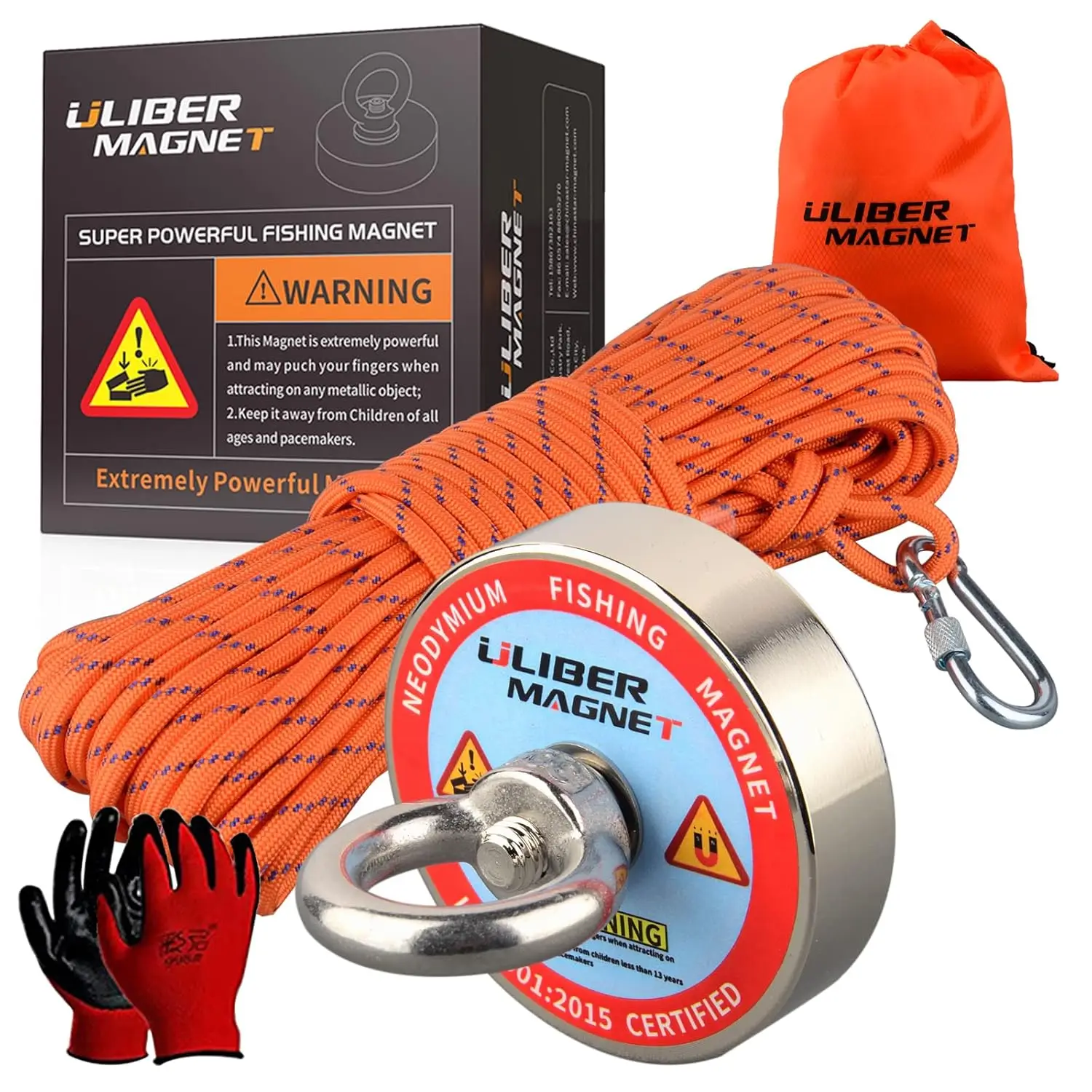 400LBS Strong Fishing Magnet Kit with 20M Rope & Gloves for Treasure Hunting in Rivers and Lakes
400LBS Strong Fishing Magnet Kit with 20M Rope & Gloves for Treasure Hunting in Rivers and Lakes