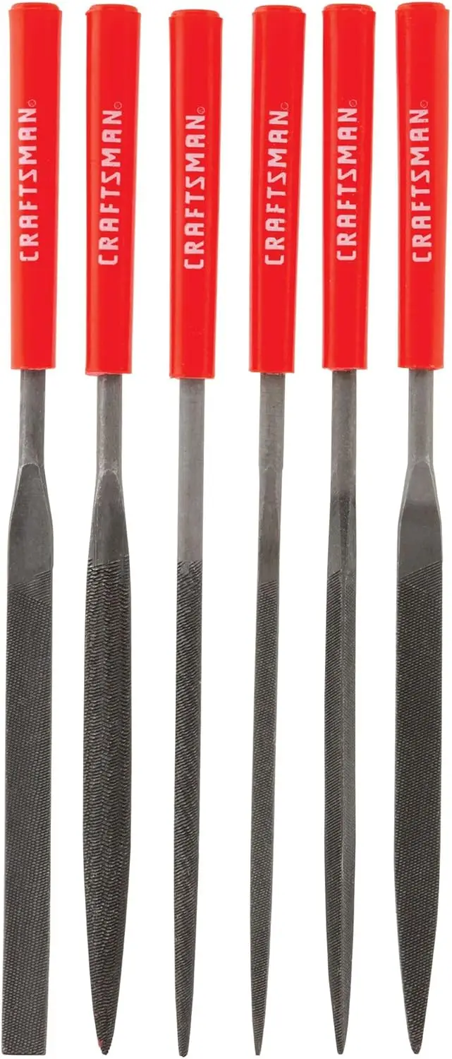 CRAFTSMAN Needle File Set 6 Piece for Precision Filing with Rubber Grip Handles
CRAFTSMAN Needle File Set 6 Piece for Precision Filing with Rubber Grip Handles