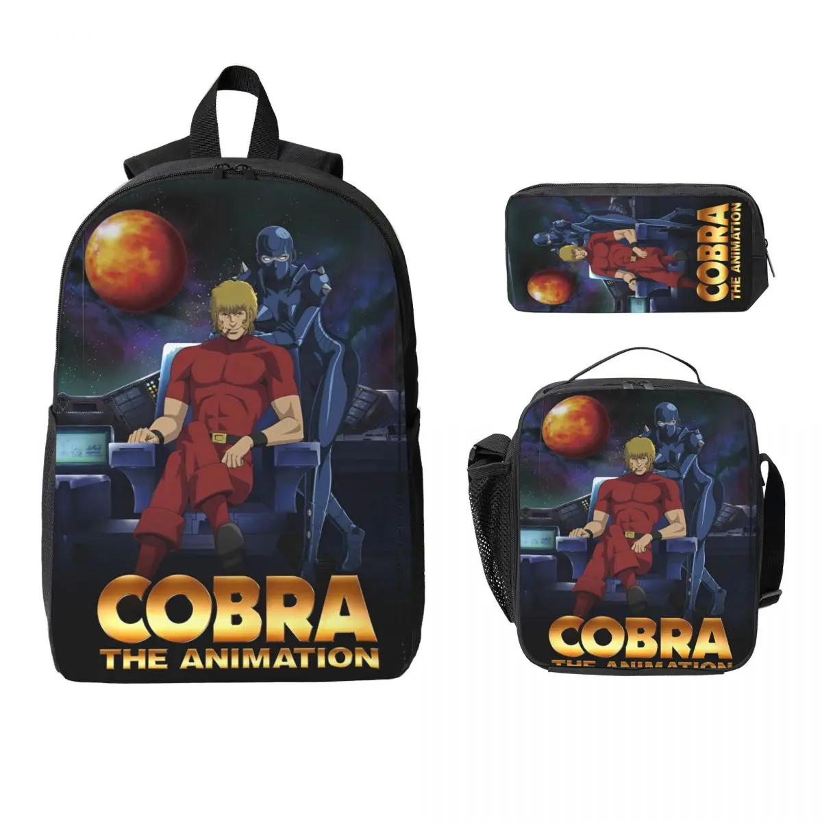 3 шт., набор школьных сумок Space Adventure Cobra The Awakening для девочек и мальчиков, сумки для ручек, наборы рюкзаков с ланч-боксом для школьного рюкзака
3 шт., набор школьных сумок Space Adventure Cobra The Awakening для девочек и мальчиков, сумки для ручек, наборы рюкзаков с ланч-боксом для школьного рюкзака