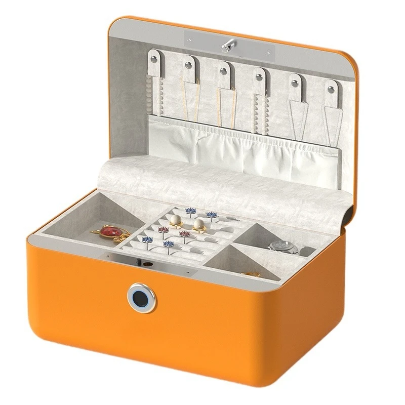 Household jewelry safe, fingerprint unlock jewelry anti-theft safe deposit box Household all-steel flannel storage jewelry box
Household jewelry safe, fingerprint unlock jewelry anti-theft safe deposit box Household all-steel flannel storage jewelry box