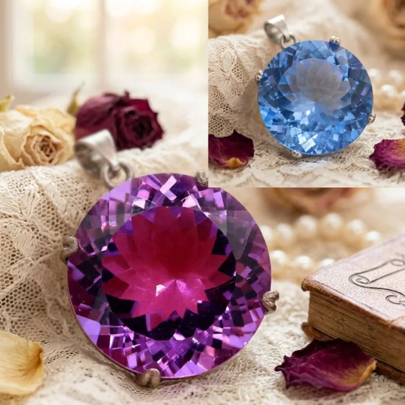 Buy 5 Get 1 Free 30x20mm Big Round 20mm Color Changing Alexandrite Topaz Zultanite Woman's Dating Silver Plated Pendant
Buy 5 Get 1 Free 30x20mm Big Round 20mm Color Changing Alexandrite Topaz Zultanite Woman's Dating Silver Plated Pendant