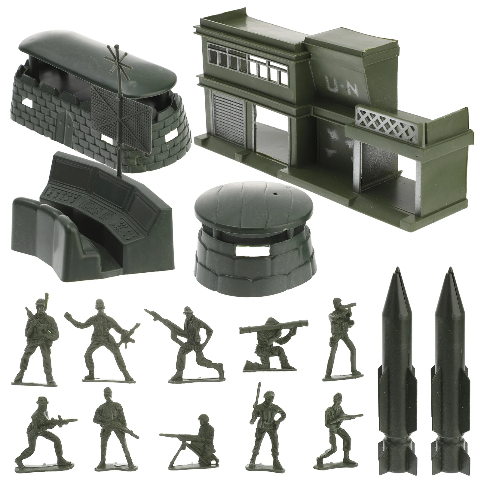 56pcs Plastic Soldier Model Toy Men Figures Accessories Kit Decor Play Set (Green) sodier model
56pcs Plastic Soldier Model Toy Men Figures Accessories Kit Decor Play Set (Green) sodier model
