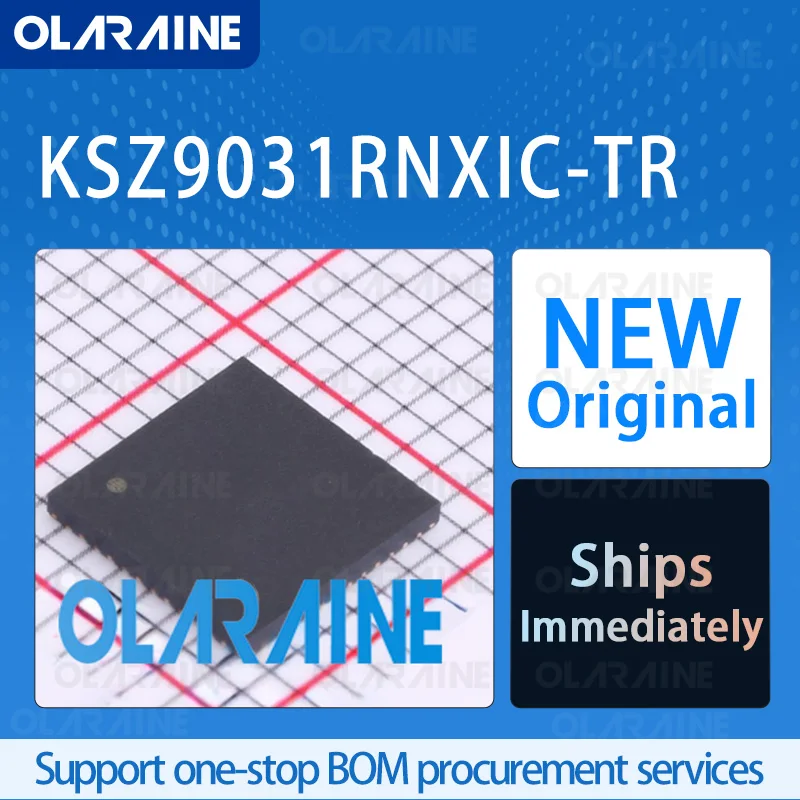 1/5/10Pcs KSZ9031RNXIC-TR QFN-48 Original IC chip Ethernet ICs RoHS 1 Transceiver Data rates 10 Mb/s,100Mb/s,1Gb/s Voltage1.38 V
1/5/10Pcs KSZ9031RNXIC-TR QFN-48 Original IC chip Ethernet ICs RoHS 1 Transceiver Data rates 10 Mb/s,100Mb/s,1Gb/s Voltage1.38 V