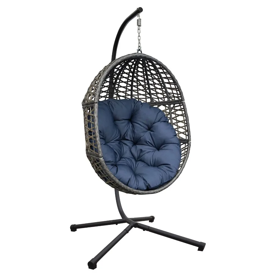 Wicker Hanging Swing Chair; Rattan Hanging Egg Chair with Durable Stand and Waterproof Cushion for Outdoor Garden or Indoor Liv
Wicker Hanging Swing Chair; Rattan Hanging Egg Chair with Durable Stand and Waterproof Cushion for Outdoor Garden or Indoor Liv