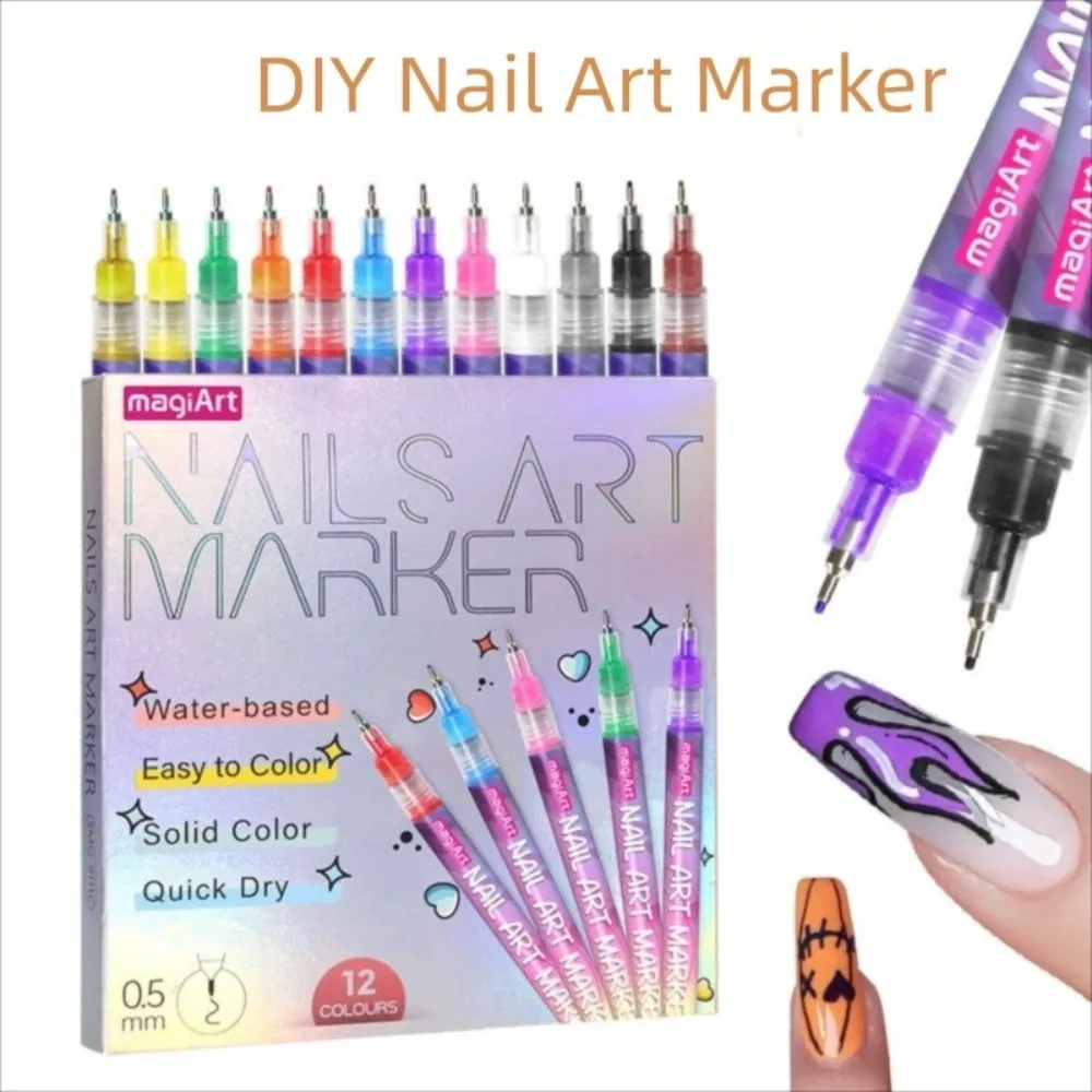 New 12 Colors Nail Art Markers for Gel Nails Waterproof Art Nail Decoration Nail Art Pens Set DIY Acrylic Nail Paint Pens
New 12 Colors Nail Art Markers for Gel Nails Waterproof Art Nail Decoration Nail Art Pens Set DIY Acrylic Nail Paint Pens