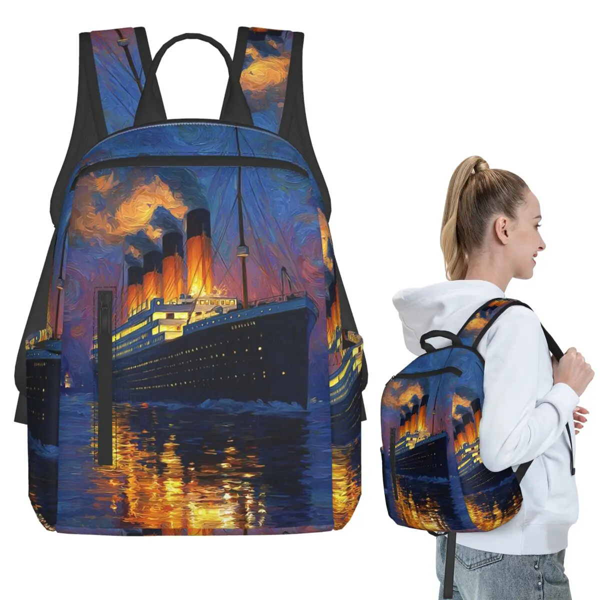 Titanic Ocean Liner At Sea Backpack Student BookBag Children School Bag Computer Shoulder Bags Boys Girls
Titanic Ocean Liner At Sea Backpack Student BookBag Children School Bag Computer Shoulder Bags Boys Girls
