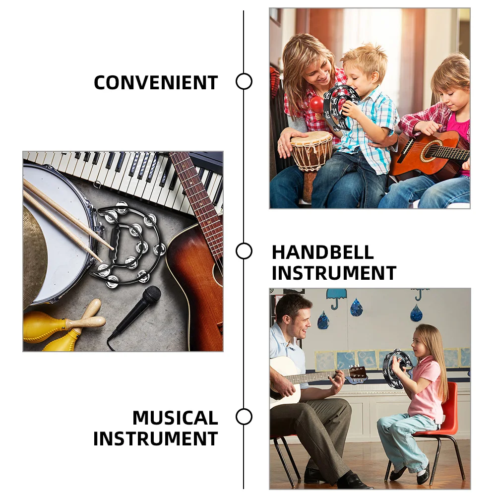2pcs Hand Bell Music Instruments Party Shaking Bells Tambourine Durable Sturdy Easy Hold Classic Design Home Ktv Bar Use
2pcs Hand Bell Music Instruments Party Shaking Bells Tambourine Durable Sturdy Easy Hold Classic Design Home Ktv Bar Use