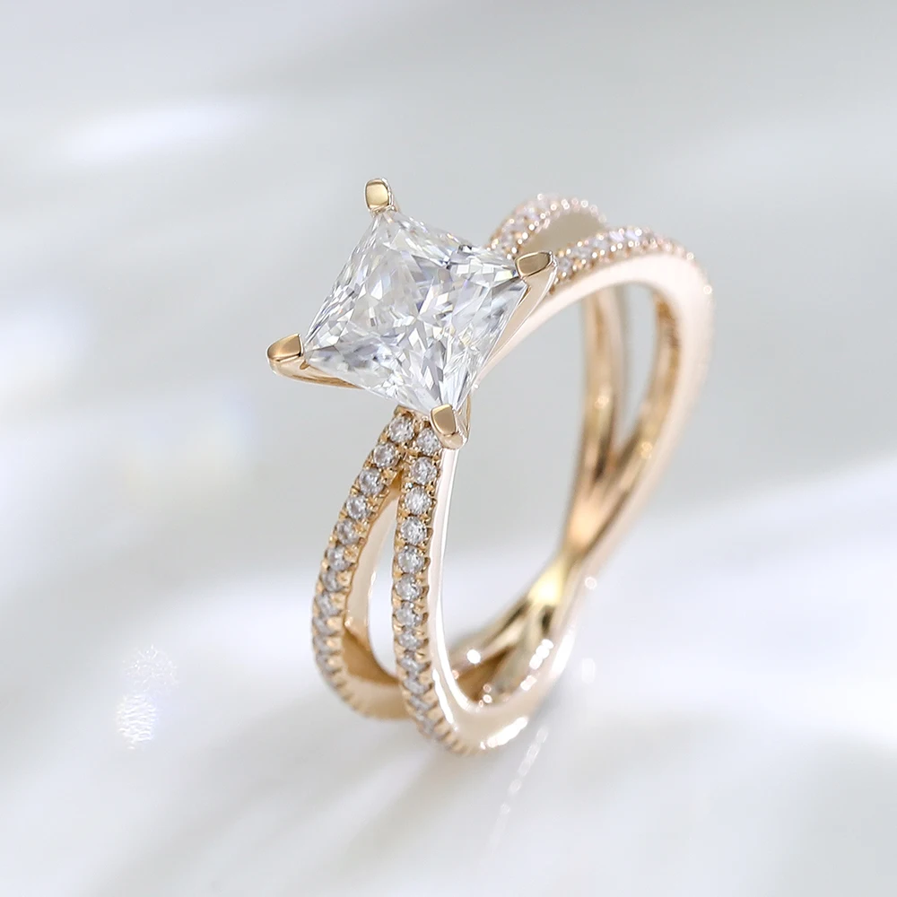 Provence Engagement Ring 1ct Princess cut IGI DEF/VS lab diamonds 3/4band set Wedding ring For Women Anniversaries Gift Custom
Provence Engagement Ring 1ct Princess cut IGI DEF/VS lab diamonds 3/4band set Wedding ring For Women Anniversaries Gift Custom