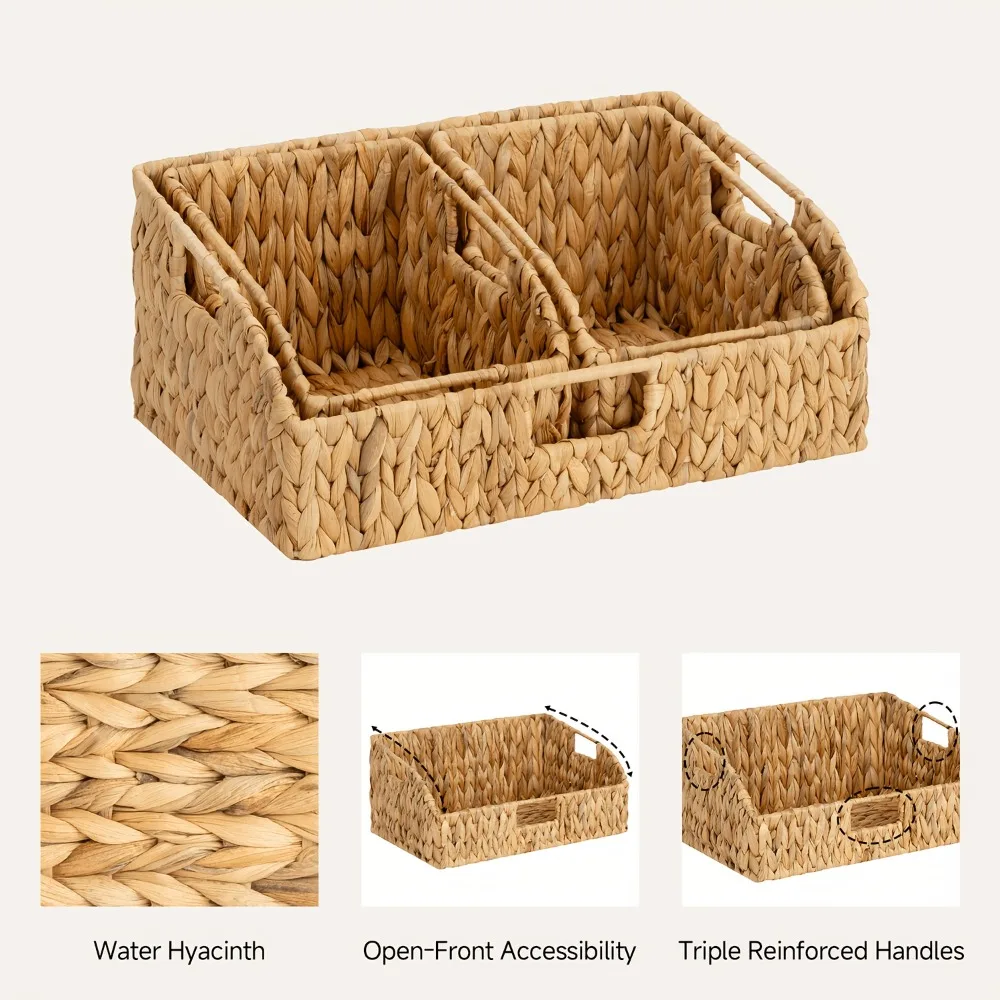 1Large+78.74inch, Water Hyacinth Pantry Storage Baskets, Wicker Baskets with Built-in Handles, Handwoven Shelf Baskets for Organizing, Pantry Organizers and Storage, 3 Pack, Shelf Baskets
1Large+78.74inch, Water Hyacinth Pantry Storage Baskets, Wicker Baskets with Built-in Handles, Handwoven Shelf Baskets for Organizing, Pantry Organizers and Storage, 3 Pack, Shelf Baskets