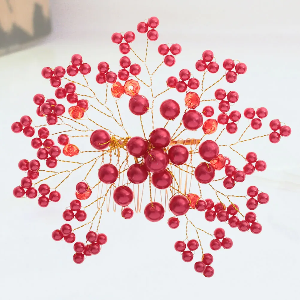 Bride Hair Rhinestone Pearl Decorative Flowers Women Bridal Party Red Haircombs For Women Wedding Banquet Accessories Hairstyle
Bride Hair Rhinestone Pearl Decorative Flowers Women Bridal Party Red Haircombs For Women Wedding Banquet Accessories Hairstyle
