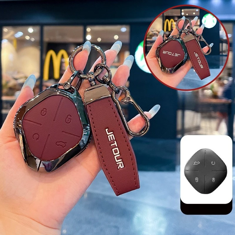 Key Fob Cover for Jetour Dashing IDM/X70/Traveler/X90/Shanhai L6/T2/X70L, Heavy Duty Metal KeyCase Shell with Keychain Keybag
Key Fob Cover for Jetour Dashing IDM/X70/Traveler/X90/Shanhai L6/T2/X70L, Heavy Duty Metal KeyCase Shell with Keychain Keybag