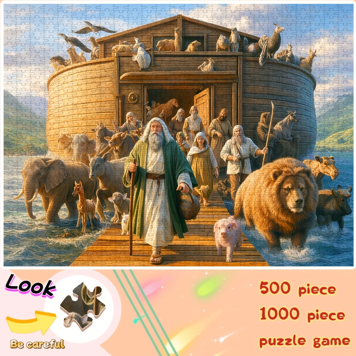 1000/500 PCS Jigsaw Puzzles Noah's Ark Animal Home Decor Games Landscape Puzzles Educational Toys Birthday Gifts
1000/500 PCS Jigsaw Puzzles Noah's Ark Animal Home Decor Games Landscape Puzzles Educational Toys Birthday Gifts