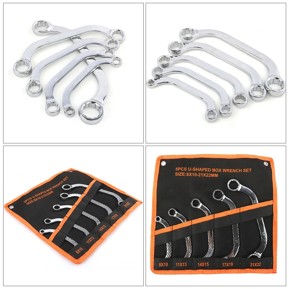5pcs Mini Steel Ring Wrench Socket Spanner Multi functional C shaped Tool Set Box Wrench Suitable Tight Spaces Car Emergency
5pcs Mini Steel Ring Wrench Socket Spanner Multi functional C shaped Tool Set Box Wrench Suitable Tight Spaces Car Emergency