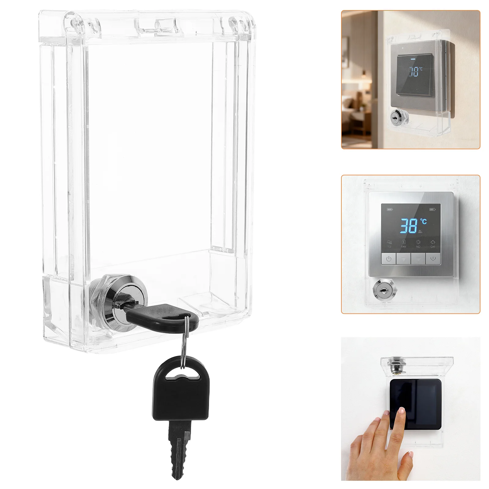 2pcs Lockable Wall Switch Cover Waterproof Air Conditioning Panel Protective Guard For 86-Type Switches Proof Electric
2pcs Lockable Wall Switch Cover Waterproof Air Conditioning Panel Protective Guard For 86-Type Switches Proof Electric