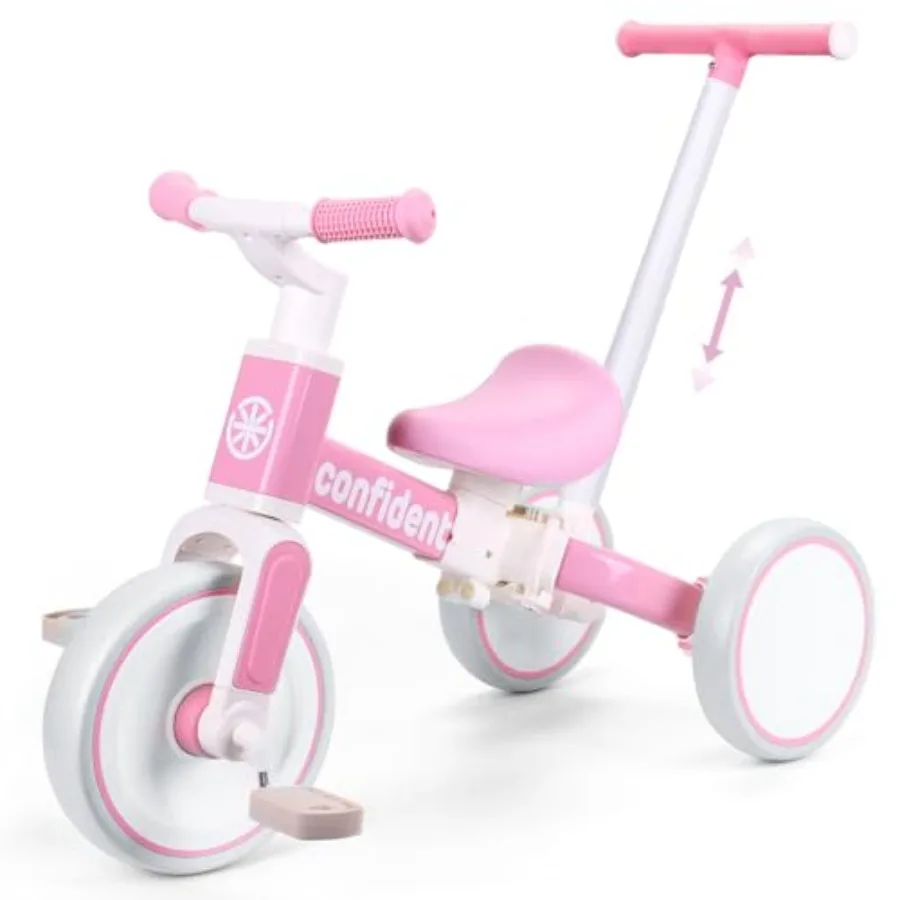 Tricycle for Toddlers 1-3 Years, 5-in-1 Balance Bike with Removable Pedal, Push Trike Toys with Adjustable Pushrod, Blue/Red, L
Tricycle for Toddlers 1-3 Years, 5-in-1 Balance Bike with Removable Pedal, Push Trike Toys with Adjustable Pushrod, Blue/Red, L