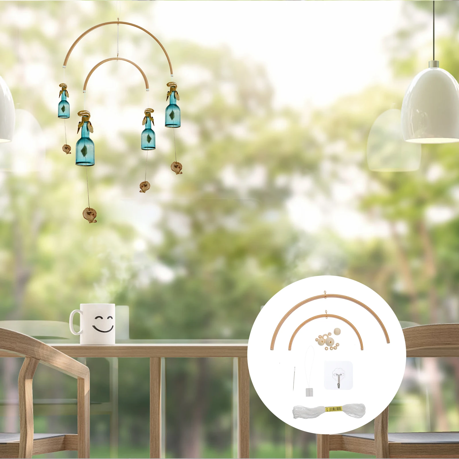 Wooden DIY Wind Chime Kit Handmade Decoration Material Moon Shape Alloy Wood Baby Room Decor Craft Supplies Round Bell
Wooden DIY Wind Chime Kit Handmade Decoration Material Moon Shape Alloy Wood Baby Room Decor Craft Supplies Round Bell