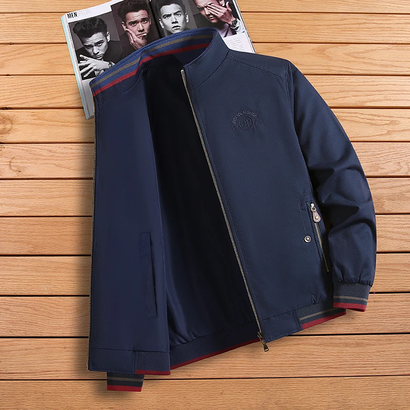 Stand Collar Windproof Men Jacket Casual Slim Fit Solid Double-sided Wear Coat Spring Autumn Cotton Zipper Windbreaker for Men
Stand Collar Windproof Men Jacket Casual Slim Fit Solid Double-sided Wear Coat Spring Autumn Cotton Zipper Windbreaker for Men