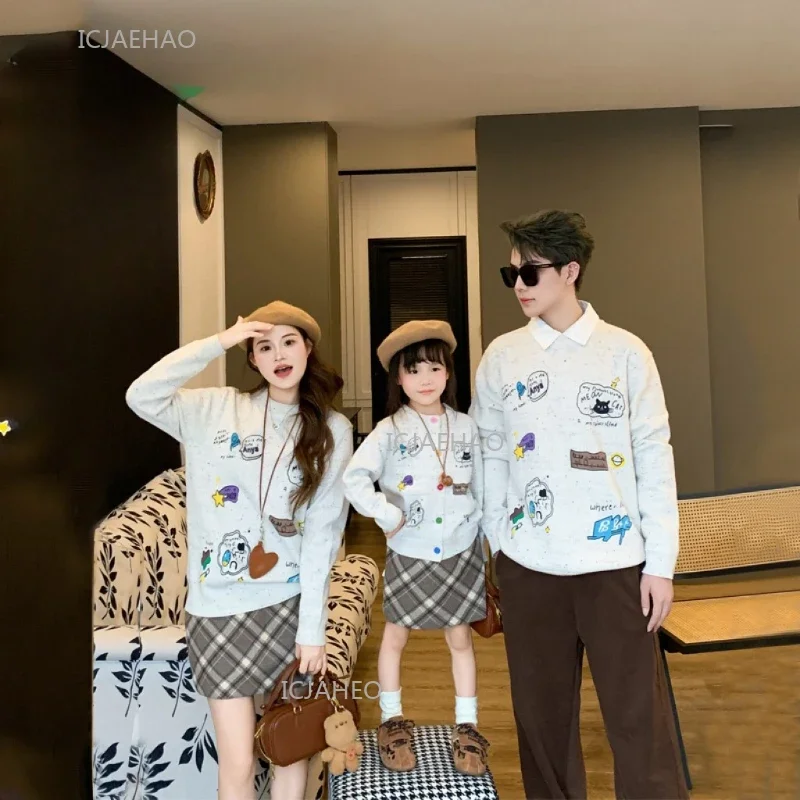 Одинаковый вязаный свитер для всей семьи, комплект одежды для мамы и дочки, детская теплая одежда, осенне-зимние костюмы для девочек и мальчиков
Одинаковый вязаный свитер для всей семьи, комплект одежды для мамы и дочки, детская теплая одежда, осенне-зимние костюмы для девочек и мальчиков