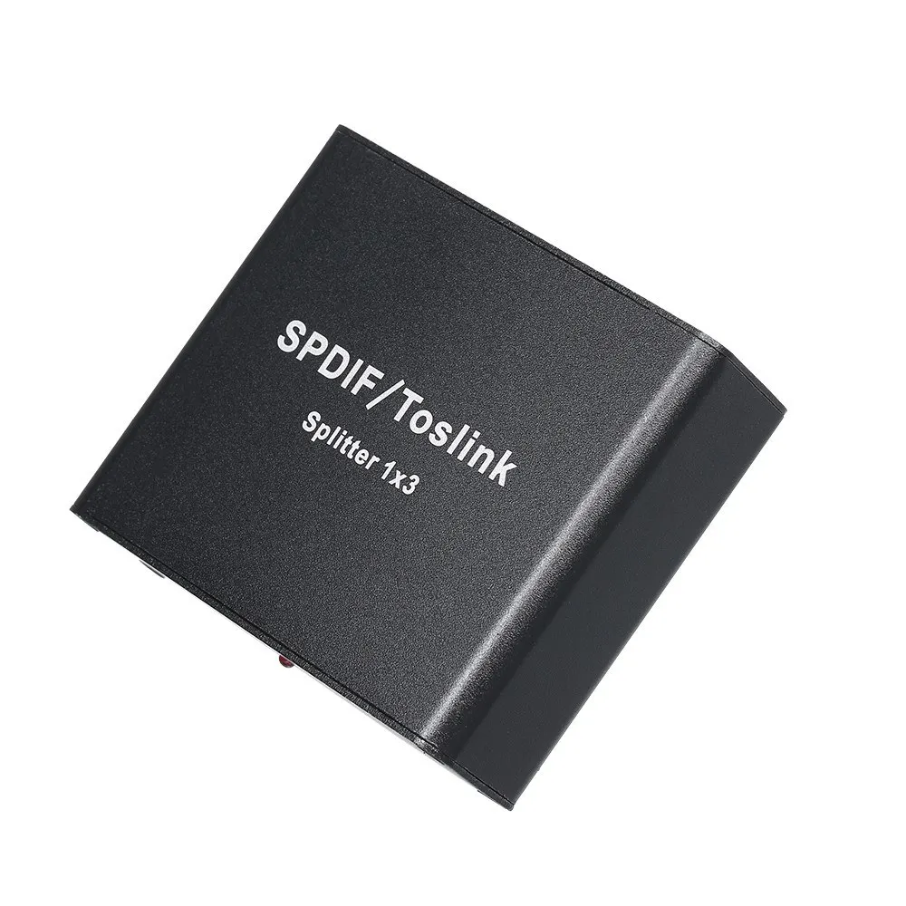 SPDIF Toslink Digital Optical Audio Splitter 1x3 Optical Splitter Adapter 1 in to 3 Out with Power Adapter
SPDIF Toslink Digital Optical Audio Splitter 1x3 Optical Splitter Adapter 1 in to 3 Out with Power Adapter