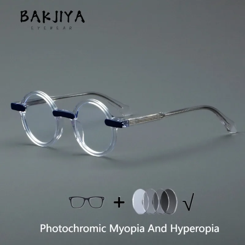 Vintage Round Frame Acetate Photochromic Prescription Glasses Men Women Fashion Korean-style Designer Flat Myopia Glasses Frames
Vintage Round Frame Acetate Photochromic Prescription Glasses Men Women Fashion Korean-style Designer Flat Myopia Glasses Frames