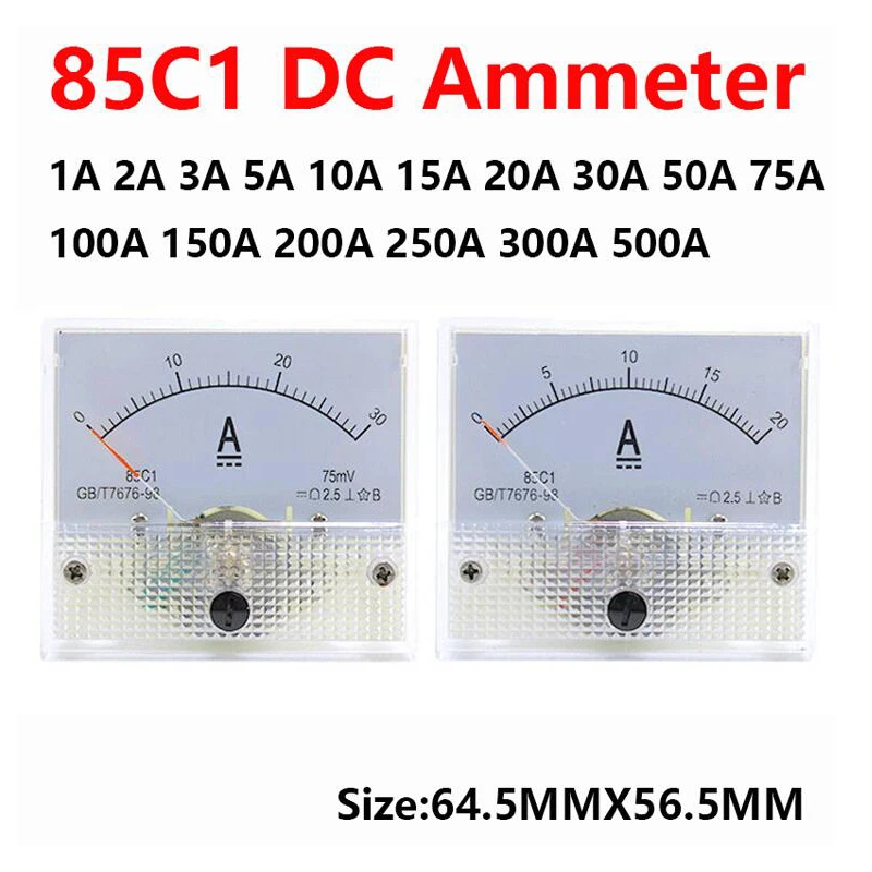85C1 DC Аналоговый панельный Вольтметр Амперметр Вольтметр индикатор 1A 5A 10A 20A 30A 50A 75A 100A 150A 200A 250A 300A 400A 500A
85C1 DC Аналоговый панельный Вольтметр Амперметр Вольтметр индикатор 1A 5A 10A 20A 30A 50A 75A 100A 150A 200A 250A 300A 400A 500A