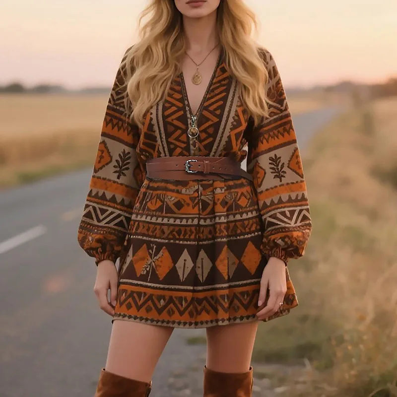 2025New Boho Print Dress Women Long Sleeve Loose Casual Maxi Dress Flowy Beach Dress Party Vacation Dress
2025New Boho Print Dress Women Long Sleeve Loose Casual Maxi Dress Flowy Beach Dress Party Vacation Dress