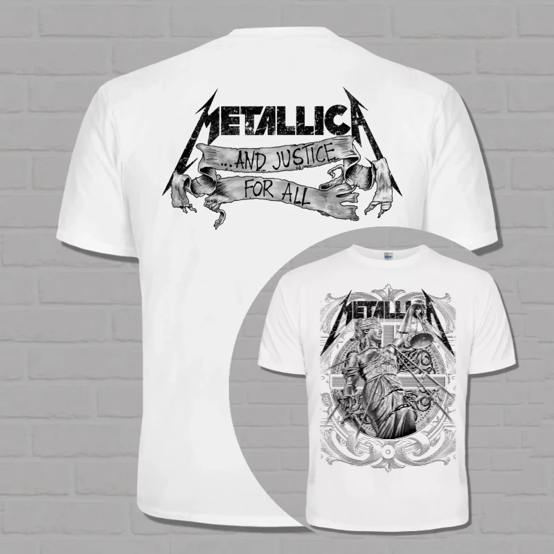 METALLICA BAND AND JUSTICE FOR ALL WHITE T-SHIRT Men Fashion American Street Hip Hop Rock Band Short Sleeve Oversize Tees
METALLICA BAND AND JUSTICE FOR ALL WHITE T-SHIRT Men Fashion American Street Hip Hop Rock Band Short Sleeve Oversize Tees