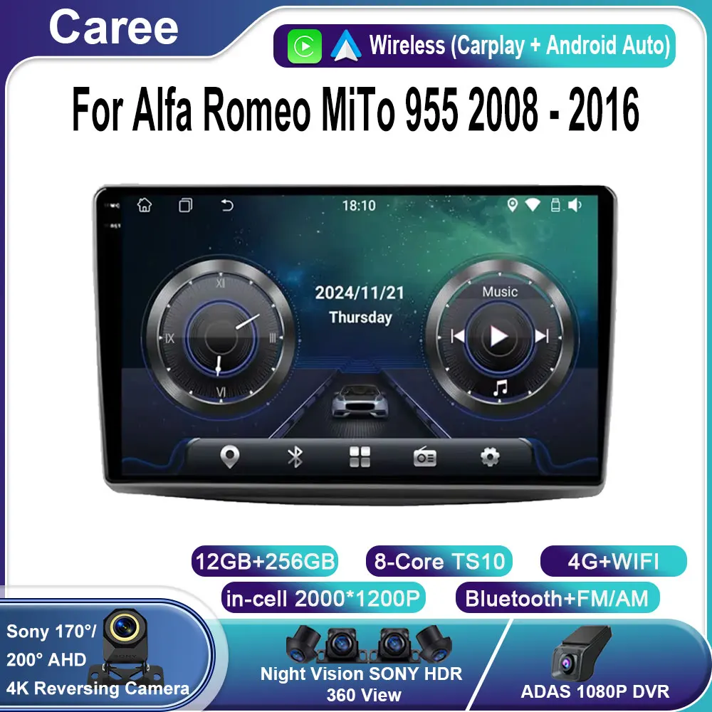 Car Radio Multimedia Video Player For Alfa Romeo MiTo 955 2008 - 2016 Android Auto GPS Navigation Bluetooth WiFi 4G QLED No 2din
Car Radio Multimedia Video Player For Alfa Romeo MiTo 955 2008 - 2016 Android Auto GPS Navigation Bluetooth WiFi 4G QLED No 2din