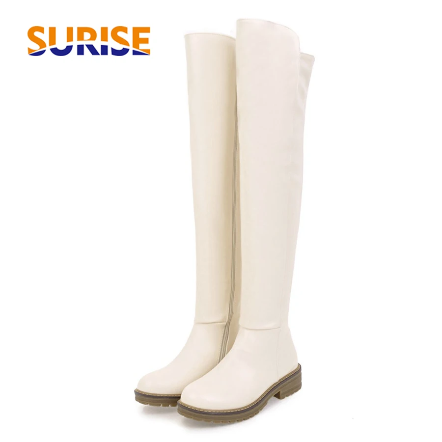 Winter Women Thigh-high Boots Black White Round Toe Platform Square Heel Casual Party Lady Zipper Plush Over the Knee Long Boots
Winter Women Thigh-high Boots Black White Round Toe Platform Square Heel Casual Party Lady Zipper Plush Over the Knee Long Boots