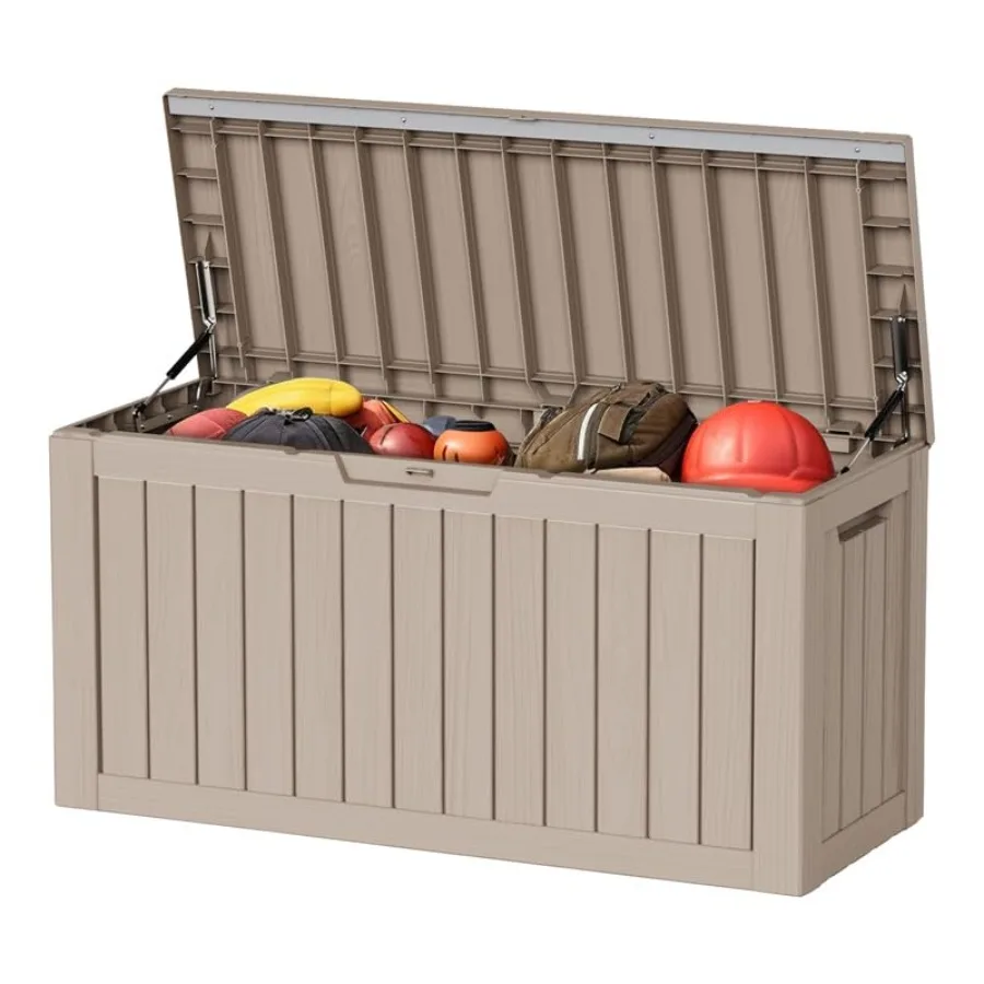 Outdoor Deck Box Waterproof Resin Storage Box with Lockable Indoor Outdoor Storage Bin for Patio Cushions, Patio Furniture, Gar
Outdoor Deck Box Waterproof Resin Storage Box with Lockable Indoor Outdoor Storage Bin for Patio Cushions, Patio Furniture, Gar