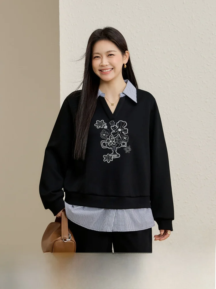 Stylish Embroidered Collar Sweatshirt Large Size Women's Fashionable Patchwork Spring Clothing New Arrival Cotton Polyester B...
Stylish Embroidered Collar Sweatshirt Large Size Women's Fashionable Patchwork Spring Clothing New Arrival Cotton Polyester B...