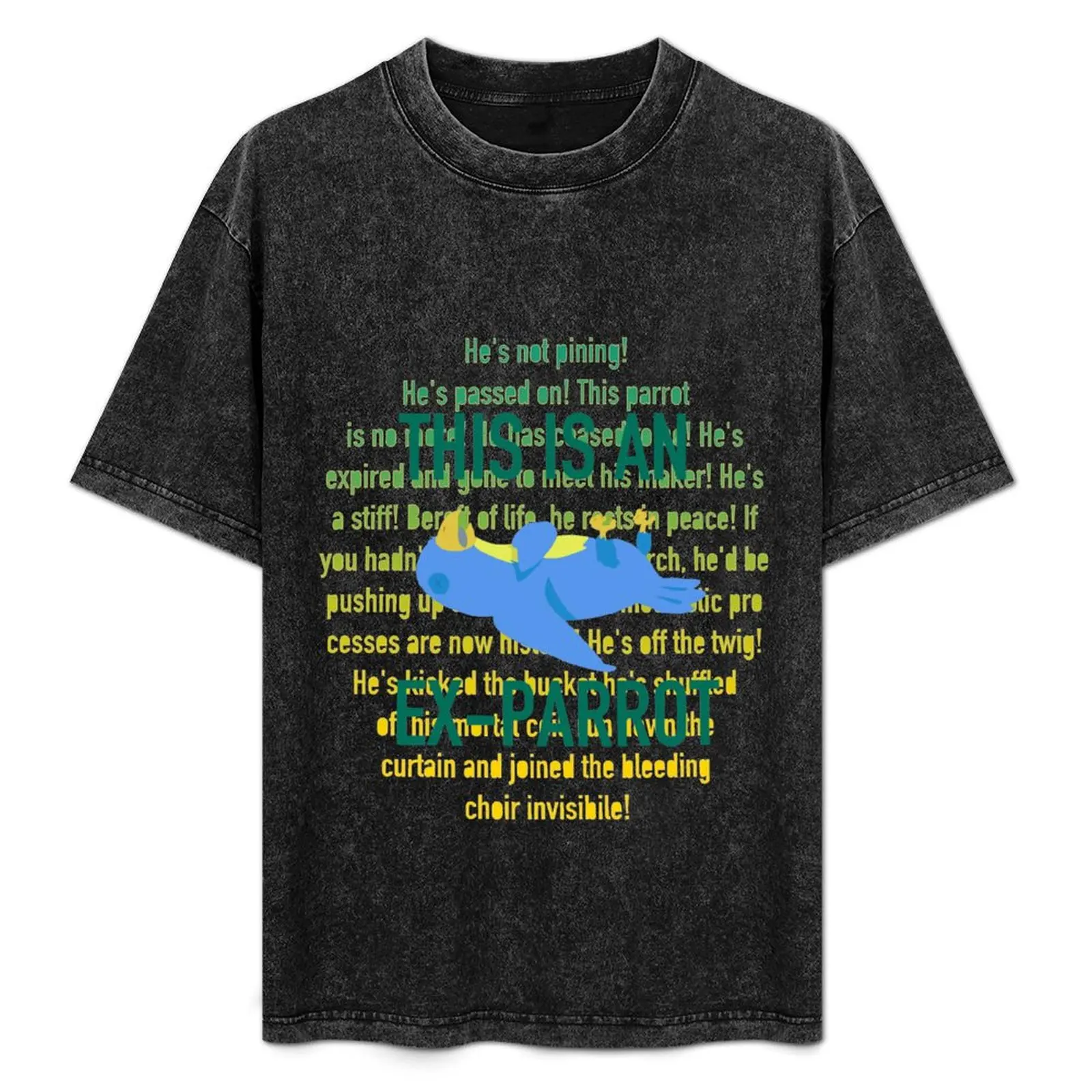 This is an Ex-Parrot T-Shirt Big and Tall Gym T-Shirt
This is an Ex-Parrot T-Shirt Big and Tall Gym T-Shirt