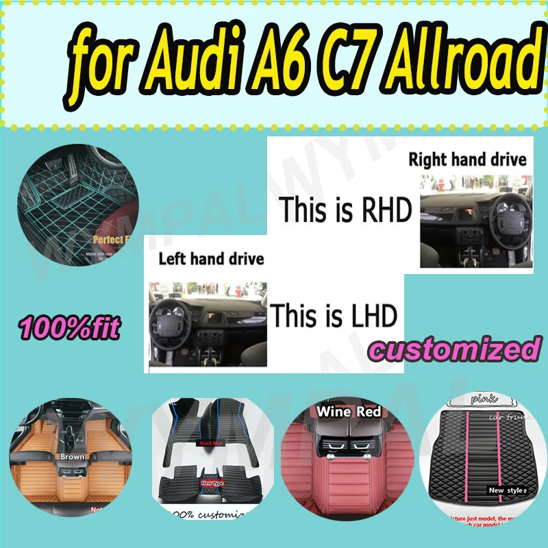 LUXURY Custom Auto Luxury Leather Car Floor Mat For Audi A6 C7 Allroad 2007 2008 2009 Car Mat Full Set
LUXURY Custom Auto Luxury Leather Car Floor Mat For Audi A6 C7 Allroad 2007 2008 2009 Car Mat Full Set